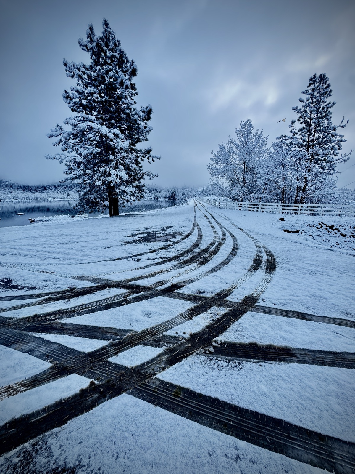 Winter snow art at Indian Lake Ranch