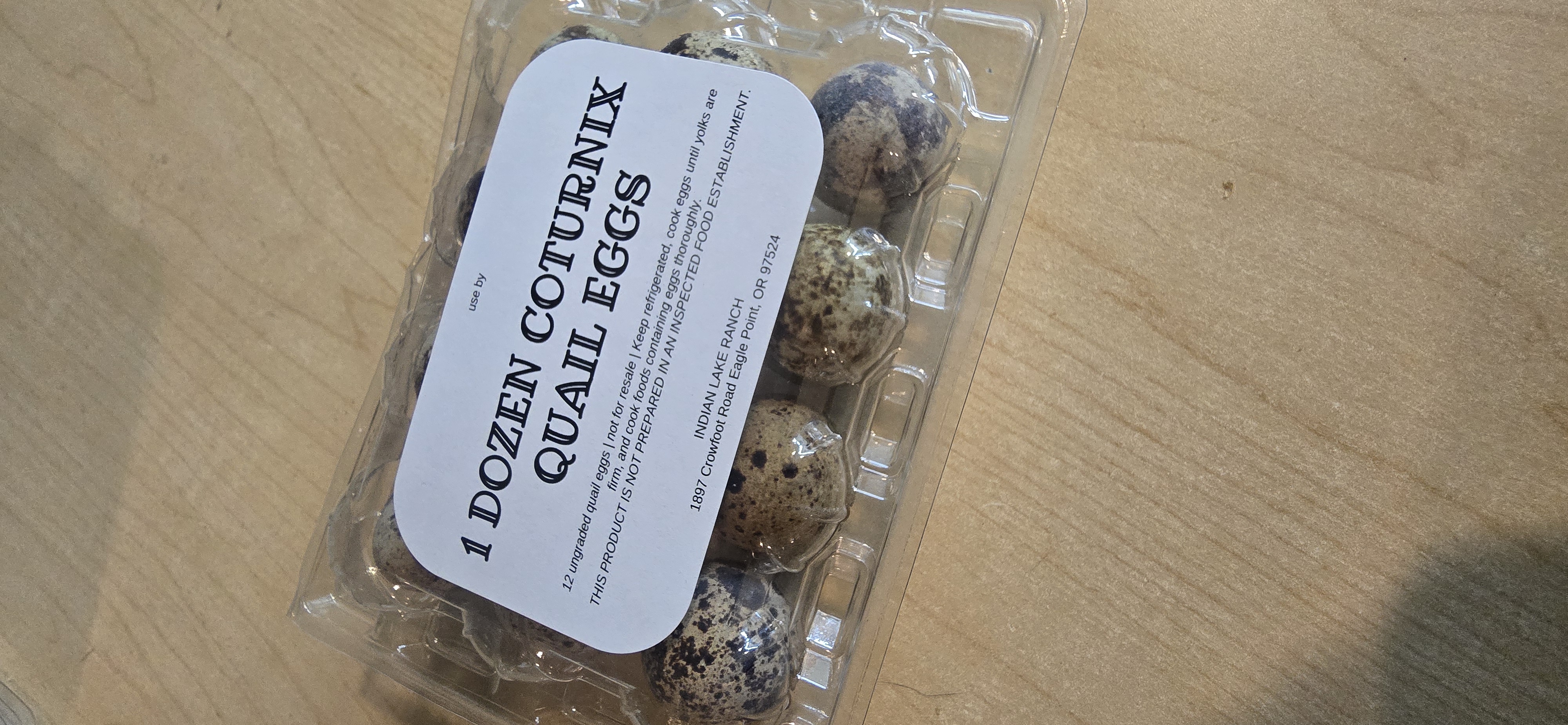 Fresh quail eggs